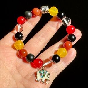 Happy Beads 10mm Multi-Gemstone Bracelet Crystal Healing Protecting & Balancing